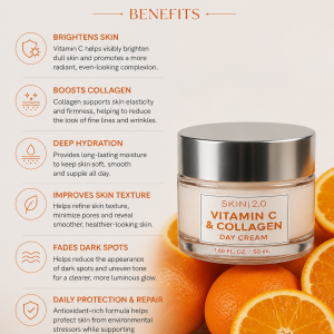 SKIN 2.0  Vitamin C & Collagen Day Face Cream 50ml